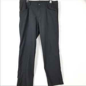 lululemon athletica Men's Black Straight-Leg Performance Pants 40 x 29